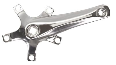 alloy cranks 140mm silver w alloy ring 38t 110 bcd